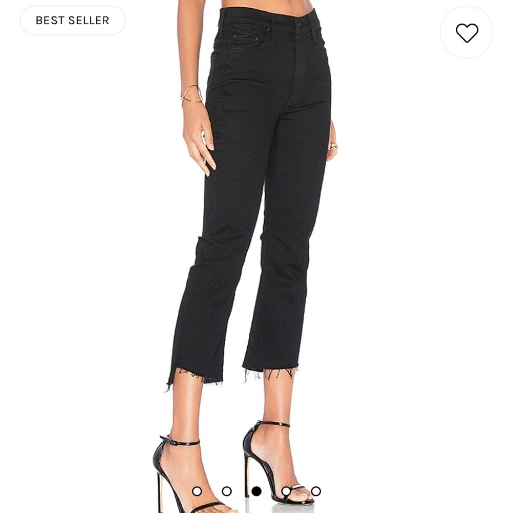 Mother Insider Crop Step Fray in Night Hawk